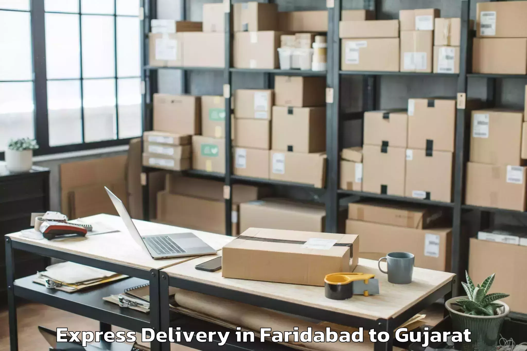 Get Faridabad to Vadgam Express Delivery